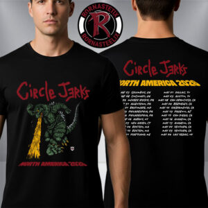 Circle Jerks With Gorilla Biscuits And Negative Approach North America Tour 2026 Merch Tee Schedule Dates Back Unisex T Shirt Two Sided