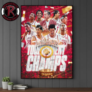 Congrats Arkansas Razorbacks Champions Men’s Basketball SEC Tournament 2026 Poster Canvas Decor