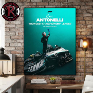 Congrats Kimi Antonelli Mercedes AMG Petronas F1 Youngest Championship Leader Japanese Grand Prix 2026 Poster Canvas Decor