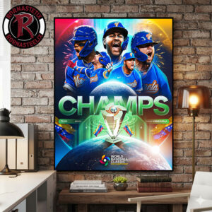 Congrats Venezuela Baseball Champions World Baseball Classic 2026 First Time In History Poster Canvas Decor