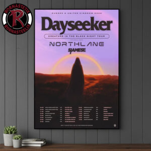 Dayseeker Creature In The Black Night Tour EU UK 2026 Schedule Tour Dates Poster Canvas Decor
