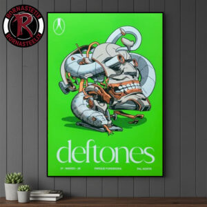 Deftones CDMX Mexico 2026 Venue Poster At Parque Fundidora Pal Norte On March 27 2026 Poster Canvas Decor