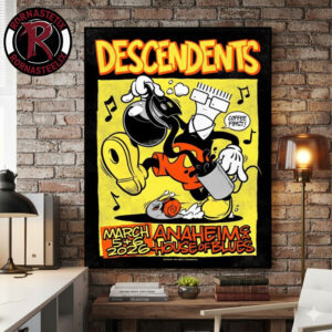 Descendents Venue Poster Show At House Of Blues Anaheim CA On March 5 6 2026 Poster Canvas Decor