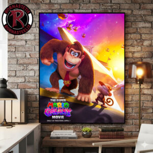 Diddy Kong New Design For The Super Mario Galaxy Movie 2026 In Theaters April 1 2026 Poster Canvas Decor