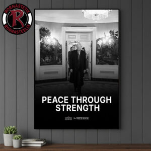 Donald Trump Peace Through Strength Poster Canvas Decor