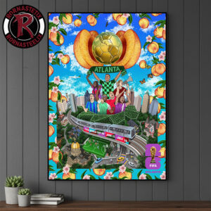 FIFA World Cup 2026 Atlanta Host City Official Poster Artist By Jose Hadathy On July 11 To July 19 2026 Poster Canvas Decor