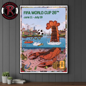 FIFA World Cup 2026 Boston Host City On July 11 To July 19 2026 Official Poster Artist By John Rego Poster Canvas Decor