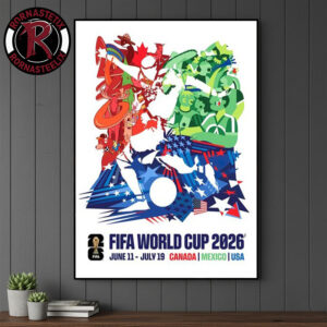 FIFA World Cup 2026 Official Poster June 11 To July 19 2026 Canada Mexico USA Poster Canvas Decor