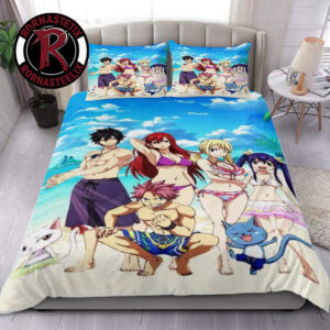 Fairy Tail Strongest Team Bikini Scene Summer Vibe Bedding Sets