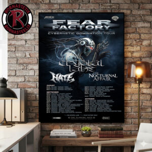 Fear Factory Cybernetic Domination Europe UK Tour 2026 Schedule Tour Dates Poster Canvas Decor