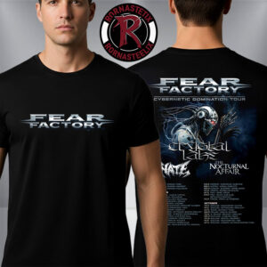 Fear Factory Cybernetic Domination Europe UK Tour 2026 Schedule Tour Dates Unisex T Shirt Two Sided