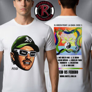 Feid vs Ferxxo El Green Point La Saga Disc 1 Unisex T Shirt Two Sided