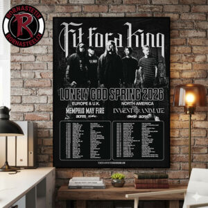 Fit For A King Lonely God Spring 2026 Schedule Tour Dates Poster Canvas Decor