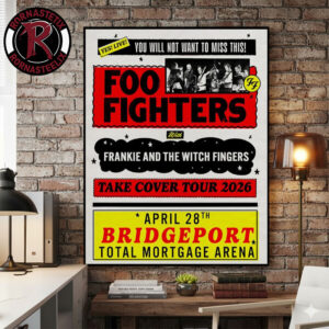 Foo Fighters Take Cover Tour 2026 Show At Total Mortgage Arena On April 28 2026 Bridgeport CT Poster Canvas Decor