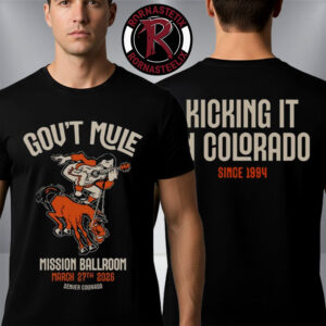 Gov’t Mule Spring Tour 2026 Merch Tee At Mission Ballroom On March 27 2026 Denver Colorado Unisex T Shirt Two Sided