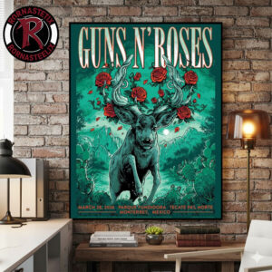Guns N Roses 2026 World Tour Mexico Poster At Tecate Pal Norte In Monterrey Mexico On March 28 2026 Poster Canvas Decor