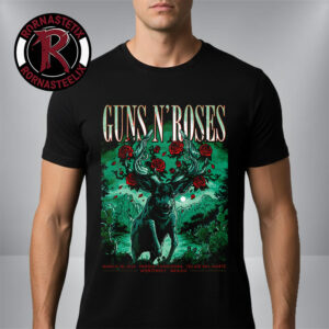 Guns N Roses 2026 World Tour Mexico Poster At Tecate Pal Norte In Monterrey Mexico On March 28 2026 Unisex T Shirt