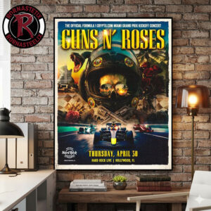 Guns N Roses Event Show F1 Miami Grand Prix Kickoff Concert at Hard Rock Hollywood On April 30 2026 Poster Canvas Decor