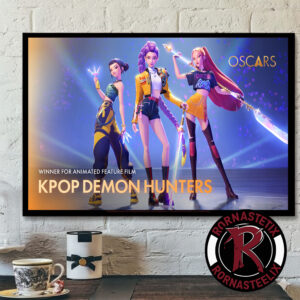 K-Pop Demon Hunters Winner Oscar For Animated Feature Film Poster Horizontal