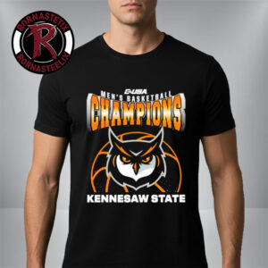 Kennesaw State Owls Champions C USA Men’s Basketball Tournament 2026 Mascot Unisex T Shirt