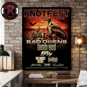 Knotfest Mexico 2026 Line Up Poster At Estadio Fray Nano Mexico City On December 5 2026 Poster Canvas Decor