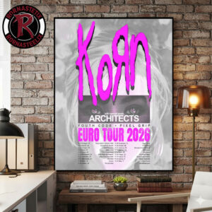 Korn Euro Tour 2026 Schedule Tour Dates Poster Canvas Decor