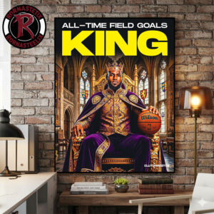 LeBron James King James All Time Field Goals 15838 Poster Canvas Decor