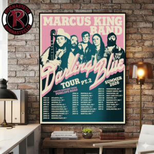 Marcus King Band Darling Blue Summer Tour 2026 Schedule Tour Dates Poster Canvas Decor