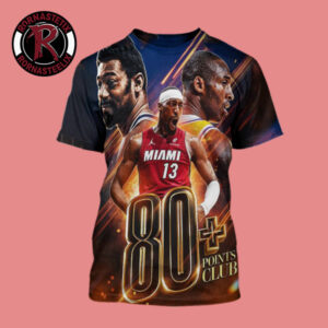 NBA Bam Adebayo Miami Heat 83 Points Club NBA History All Over Print Shirt