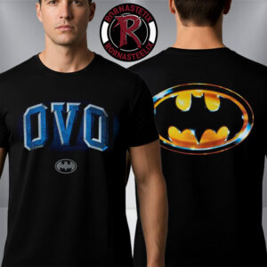 OVO x Batman x Joker Collab Merch Batman 1989 Arch Logo Unisex T Shirt Two Sided