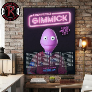 Randy Feltface Gimmick North America 2026 Schedule Tour Dates Poster Canvas Decor