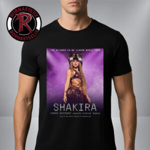 Shakira Las Mujeres Ya No Lloran World Tour 2026 Europe Residency In Madrid Spain Unisex T Shirt