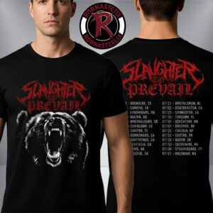 Slaughter To Prevail x Whitechapel x Attila North America Spring Tour 2026 Schedule Tour Dates Unisex T Shirt Two Sided