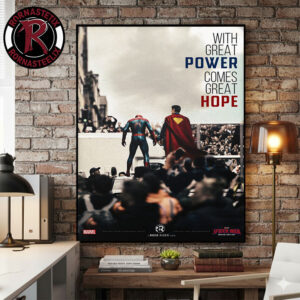 Superman x Spider-Man With Great Power Comes Great Hope Poster Canvas Decor