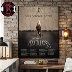 Taylor Momsen The Pretty Reckless Dear God World Tour 2026 Schedule Tour Dates Poster Canvas Decor