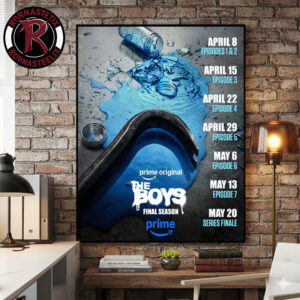 The Boys Final Season Schedule Episodes Movie Poster Canvas Decor