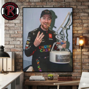 Tyler Reddick Three Peat 2026 DuraMAX Texas Grand Prix Champions Poster Canvas Decor