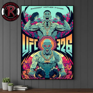 UFC 326 Max Holloway vs Charles Oliveira BMF Baddest Mother Fucker Live On March 7 2026 Art By Ryan Smallman Poster Canvas Decor