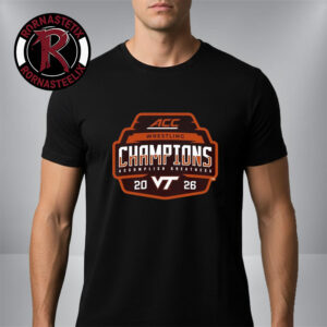Virginia Tech Hokies Champions 2026 ACC Men’s Wrestling Tournament Logo Unisex T Shirt