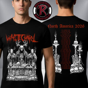 Whitechapel North American Tour 2026 Schedule Venue Tour Dates Unisex T Shirt Two Sided