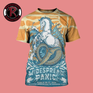 Widespread Panic Event Poster At St Augustine Amphitheatre On March 20 22 2026 Florida Art by Derek Hatfield All Over Print Shirt