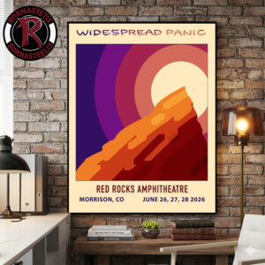Widespread Panic Venue Poster Three Nights At Red Rocks Amphitheatre On June 26 27 28 2026 Morrison CO Poster Canvas Decor