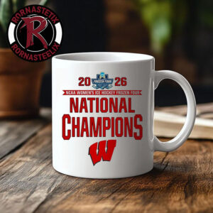 Wisconsin Badgers 2026 NCAA Women’s Ice Hockey Frozen Four National Champions Mug Cup