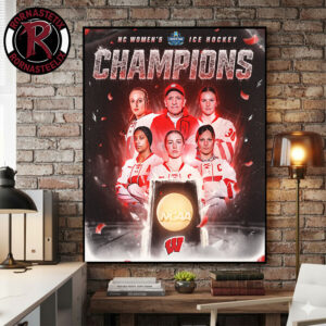 Wisconsin Badgers Women’s Ice Hockey National Champions 2026 NCAA Frozen Four Poster Canvas Decor