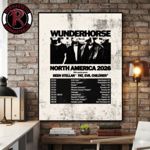 Wunderhorse North America 2026 Headline And Festival Shows Schedule Poster Canvas Decor