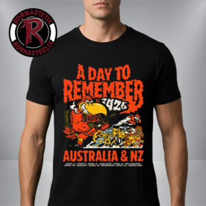 A Day To Remember Big Rock Tour 2026 Australia And New Zealand Tour Dates Design by James Hartley Unisex T Shirt