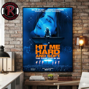 Billie Eilish New Poster Hit Me Hard And Soft The Tour Live In 3D Movie On May 8 2026 Poster Canvas Decor