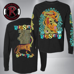 Billy Strings Spring 2026 Exclusive Merch Tiger Battle with Dates By Matt Trievel Unisex Long Sleeve