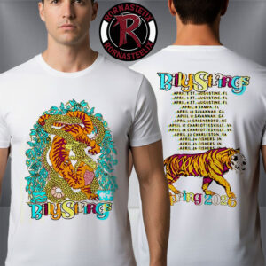 Billy Strings Springs 2026 Exclusive Merch Tiger Battle Tee with Dates Unisex T Shirt Two Sided