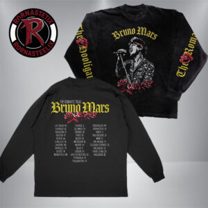 Bruno Mars Phoenix The Romantic Tour 2026 Cities List Merch Unisex Longsleeve